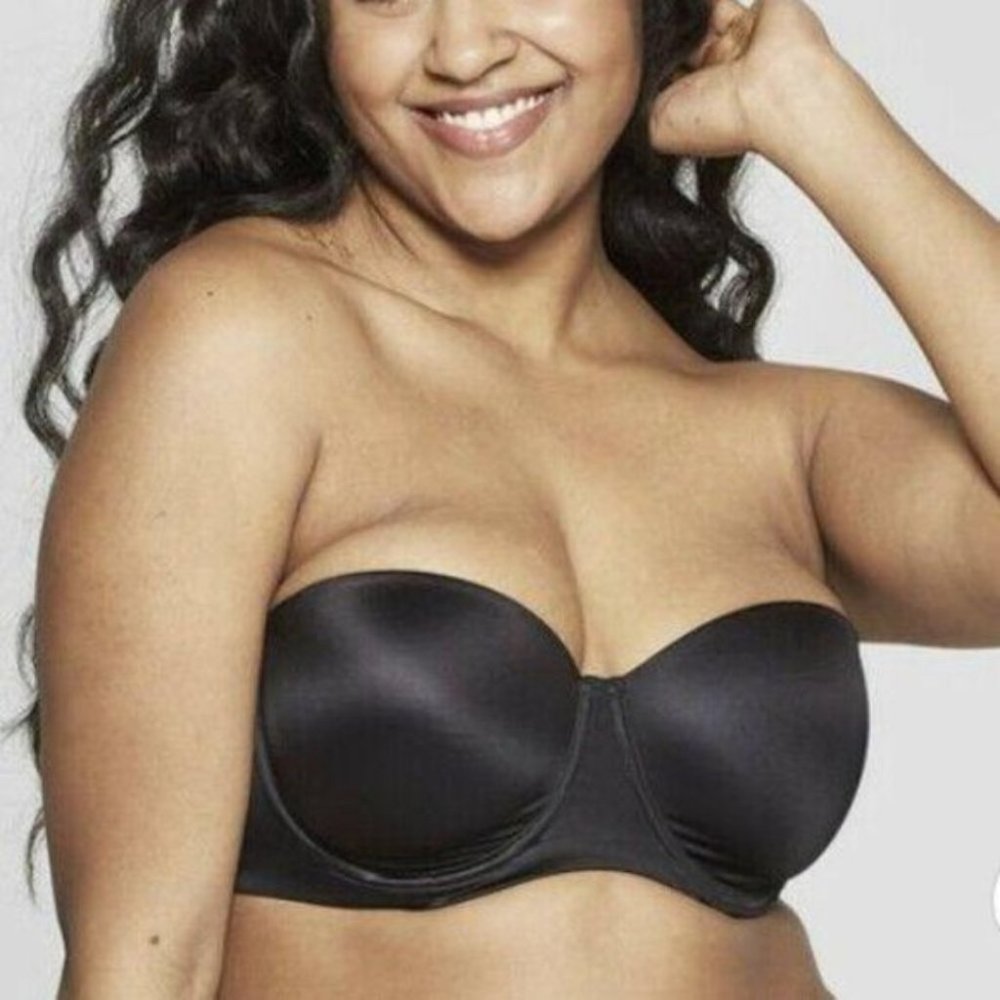 LIGHTLY LINED CONV STRAPLESS BRA BLK 32D